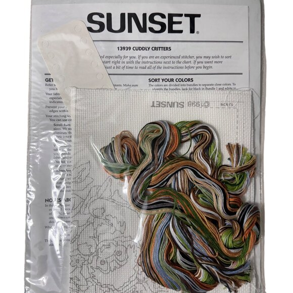 Sunset No Count Cross Stitch Kit Cuddly Critters Animals Koala Panda Bear Tiger - Picture 4 of 8